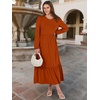 image:imageANRABESS Womens Long Sleeve Fall Flowy Maxi DressesBrick Red