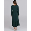 image:imageANRABESS Womens Long Sleeve Fall Flowy Maxi DressesDark Green