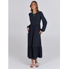 image:imageANRABESS Womens Long Sleeve Fall Flowy Maxi DressesDark Navy Blue