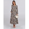 image:imageANRABESS Womens Long Sleeve Fall Flowy Maxi DressesFloral Navy Blue Pink
