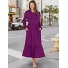 image:imageANRABESS Womens Long Sleeve Fall Flowy Maxi DressesPurple