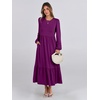 image:imageANRABESS Womens Long Sleeve Fall Flowy Maxi DressesPurple