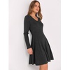 image:imageANRABESS Womens Long Sleeve Fall Ribbed Knit Short Sweater DressBlack