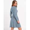 image:imageANRABESS Womens Long Sleeve Fall Ribbed Knit Short Sweater DressBlue