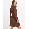 image:imageANRABESS Womens Long Sleeve Fall Ribbed Knit Short Sweater DressBrown