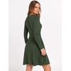 image:imageANRABESS Womens Long Sleeve Fall Ribbed Knit Short Sweater DressDeep Green