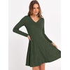 image:imageANRABESS Womens Long Sleeve Fall Ribbed Knit Short Sweater DressDeep Green