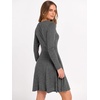 image:imageANRABESS Womens Long Sleeve Fall Ribbed Knit Short Sweater DressDeep Grey