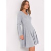 image:imageANRABESS Womens Long Sleeve Fall Ribbed Knit Short Sweater DressGrey