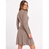 image:imageANRABESS Womens Long Sleeve Fall Ribbed Knit Short Sweater DressKhaki