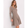 image:imageANRABESS Womens Long Sleeve Fall Ribbed Knit Short Sweater DressKhaki