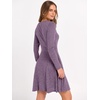 image:imageANRABESS Womens Long Sleeve Fall Ribbed Knit Short Sweater DressPurple
