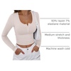 image:imageANRABESS Womens Long Sleeve Shirts Fall Henley TopParchment