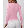 image:imageANRABESS Womens Long Sleeve Shirts Fall Henley TopPink