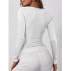 image:imageANRABESS Womens Long Sleeve Shirts Fall Henley TopWhite
