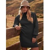 image:imageANRABESS Womens Long Sleeve Turtle Neck Fall Bodycon Mini Sweater DressesBlack