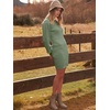 image:imageANRABESS Womens Long Sleeve Turtle Neck Fall Bodycon Mini Sweater DressesGreen Gray