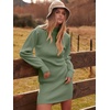 image:imageANRABESS Womens Long Sleeve Turtle Neck Fall Bodycon Mini Sweater DressesGreen Gray