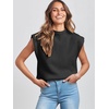image:imageANRABESS Womens Mock Neck Sweater Vest Work Fall Sleeveless SweatersBlack