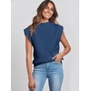 image:imageANRABESS Womens Mock Neck Sweater Vest Work Fall Sleeveless SweatersDark Blue