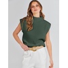 image:imageANRABESS Womens Mock Neck Sweater Vest Work Fall Sleeveless SweatersGreen