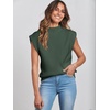 image:imageANRABESS Womens Mock Neck Sweater Vest Work Fall Sleeveless SweatersGreen