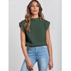 image:imageANRABESS Womens Mock Neck Sweater Vest Work Fall Sleeveless SweatersGreen