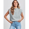 image:imageANRABESS Womens Mock Neck Sweater Vest Work Fall Sleeveless SweatersGrey