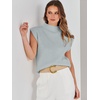 image:imageANRABESS Womens Mock Neck Sweater Vest Work Fall Sleeveless SweatersGrey