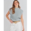 image:imageANRABESS Womens Mock Neck Sweater Vest Work Fall Sleeveless SweatersGrey