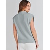 image:imageANRABESS Womens Mock Neck Sweater Vest Work Fall Sleeveless SweatersGrey