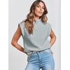 image:imageANRABESS Womens Mock Neck Sweater Vest Work Fall Sleeveless SweatersGrey