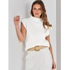 image:imageANRABESS Womens Mock Neck Sweater Vest Work Fall Sleeveless SweatersWhite