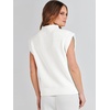 image:imageANRABESS Womens Mock Neck Sweater Vest Work Fall Sleeveless SweatersWhite