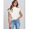 image:imageANRABESS Womens Mock Neck Sweater Vest Work Fall Sleeveless SweatersWhite