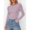 image:imageANRABESS Womens Puff Long Sleeve Shirts Fall Trendy TopsPurple