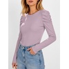 image:imageANRABESS Womens Puff Long Sleeve Shirts Fall Trendy TopsPurple