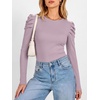 image:imageANRABESS Womens Puff Long Sleeve Shirts Fall Trendy TopsPurple