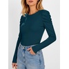 image:imageANRABESS Womens Puff Long Sleeve Shirts Fall Trendy TopsTeal