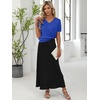 image:imageANRABESS Womens Short Sleeve Sweater Top Wool Blend Business Casual OutfitsRoyal Blue