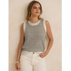 image:imageANRABESS Womens Sleeveless Sweater Vest Striped Tank TopsApricot Black