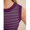 image:imageANRABESS Womens Sleeveless Sweater Vest Striped Tank TopsDark Magnta Blue