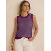 image:imageANRABESS Womens Sleeveless Sweater Vest Striped Tank TopsDark Magnta Blue