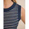 image:imageANRABESS Womens Sleeveless Sweater Vest Striped Tank TopsNavy Blue White