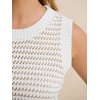 image:imageANRABESS Womens Sleeveless Sweater Vest Striped Tank TopsWhite Apricot