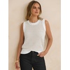 image:imageANRABESS Womens Sleeveless Sweater Vest Striped Tank TopsWhite Apricot