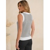 image:imageANRABESS Womens Sleeveless Sweater Vest Striped Tank TopsWhite Black