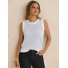 image:imageANRABESS Womens Sleeveless Sweater Vest Striped Tank TopsWhite Light Blue