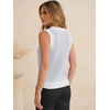 image:imageANRABESS Womens Sleeveless Sweater Vest Striped Tank TopsWhite Light Blue