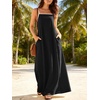 image:imageANRABESS Womens Summer Maxi Dress Casual Spaghetti Straps Sundress Flowy Long Dresses with Pocket 2026 Beach Vacation Outfits Black L